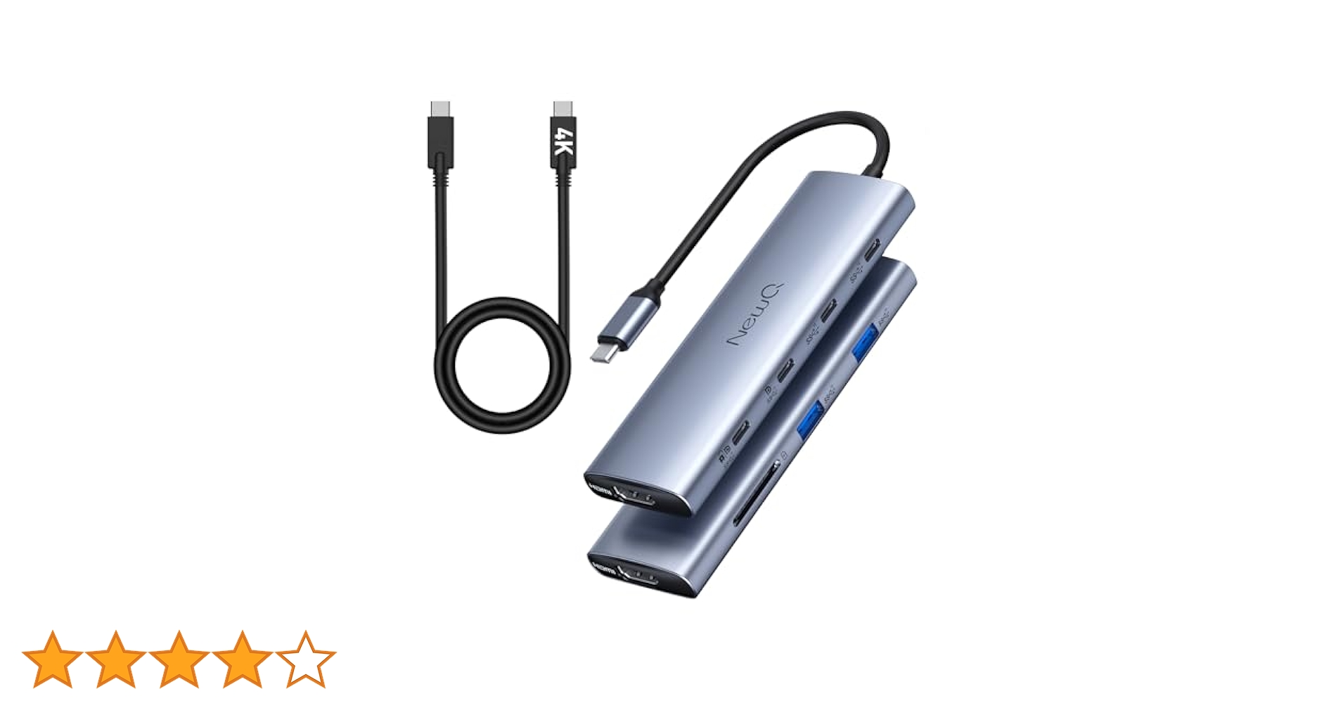 Amazon | NewQ USB Cモニターハブ 8-in-1 – USB-C PD給電